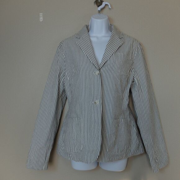Polo Jeans Co Ralph Lauren Striped Blazer Size Large - Picture 1 of 9